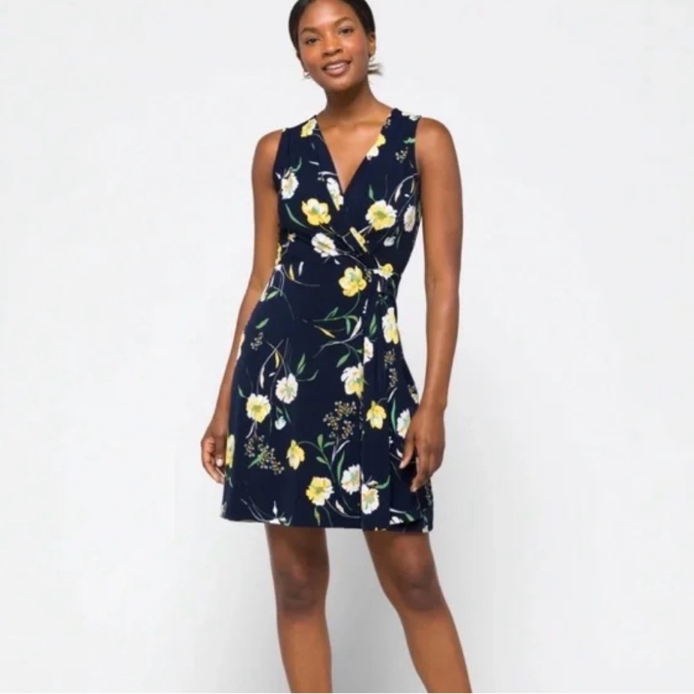 Stitch Fix Kaileigh Navy Floral Mini Dress size‎ Small